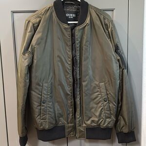 Army green bomber jacket